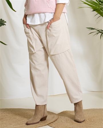 Marta Du Chateau Mdc Florence Pants 62786 - Beige 1752 - Babyfløjl